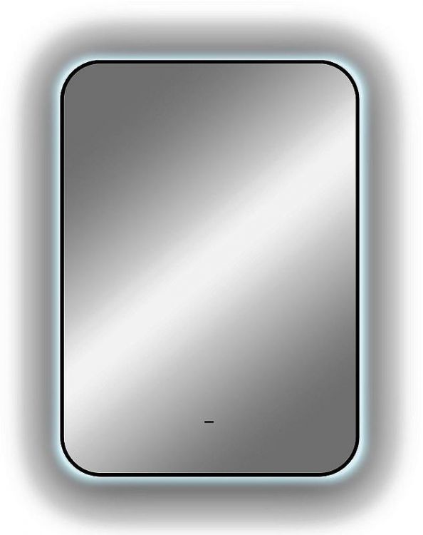 Зеркало DIWO Кострома 50 ЗЛП1750 с подсветкой цвет Черный с бесконтактным выключателем