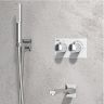 Душевая система Teska Teona T4110B с термостатом Хром Белое стекло Душевая система Teska Teona T4110B с термостатом Хром Белое стекло