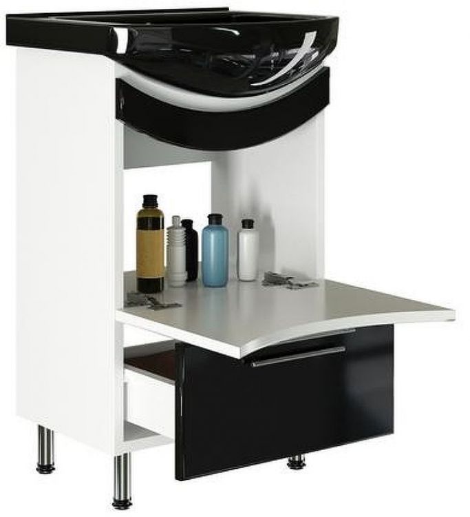 Тумба под раковину Mixline Радуга 52 522467 Белая Черная