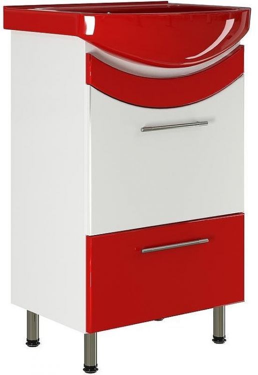 Тумба под раковину Mixline Радуга 52 522466 Белая Красная Тумба под раковину Mixline Радуга 52 522466 Белая Красная