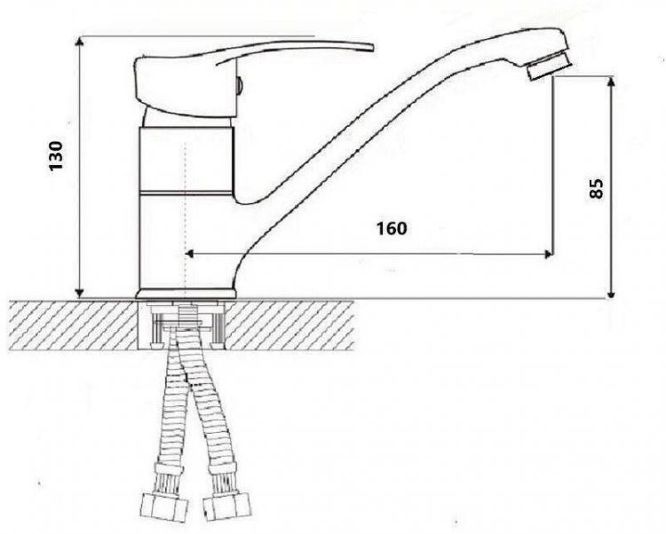 Смеситель для раковины Wisent WP45205-2 цвет Хром