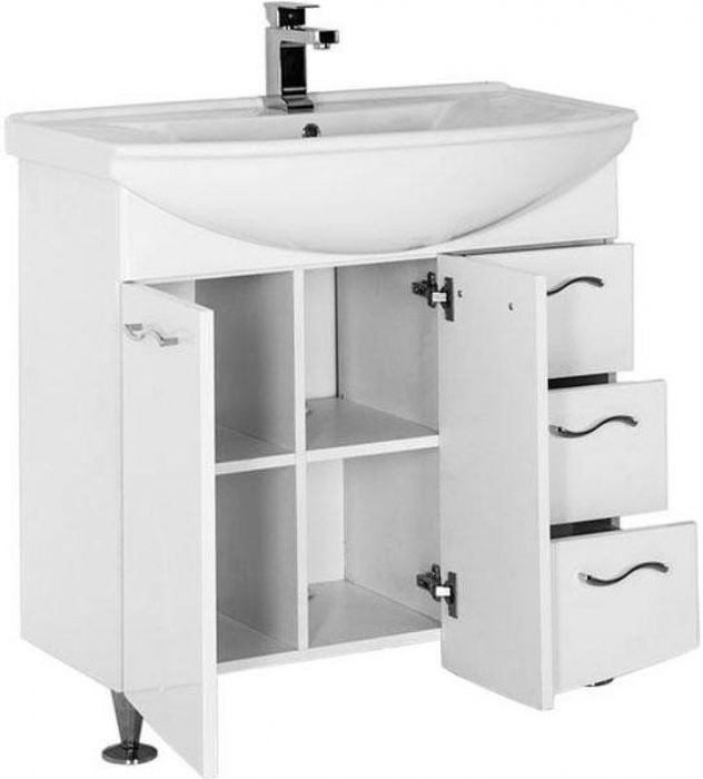 Тумба под раковину Aquanet Моника 85 186771 Белая