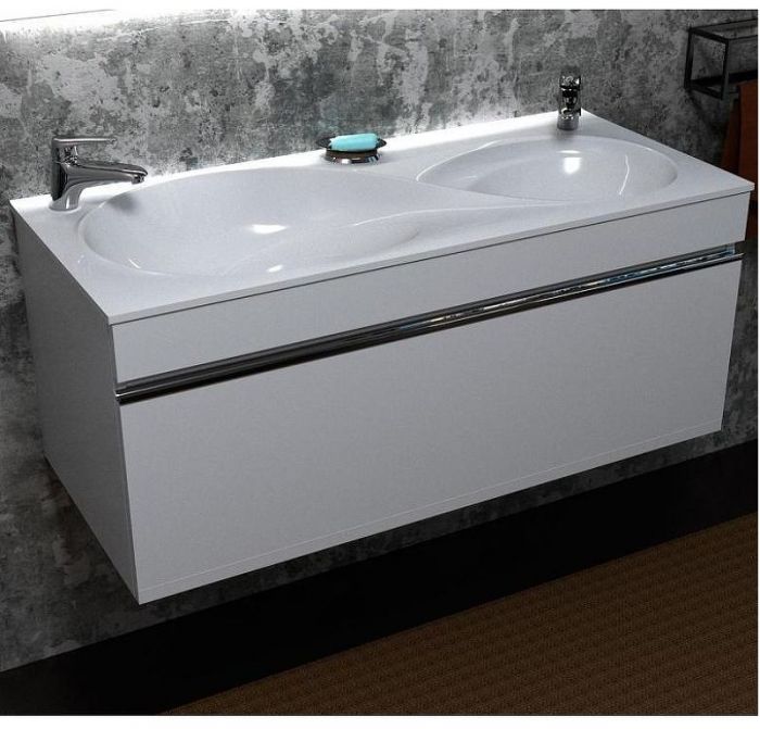 Тумба под раковину Velvex Otto 100 tp.OTO.OTT.100.1Y Белая глянцевая