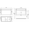 Тумба подвесная SANCOS под раковину Smart, белый глянец 890х450х500, SM90W