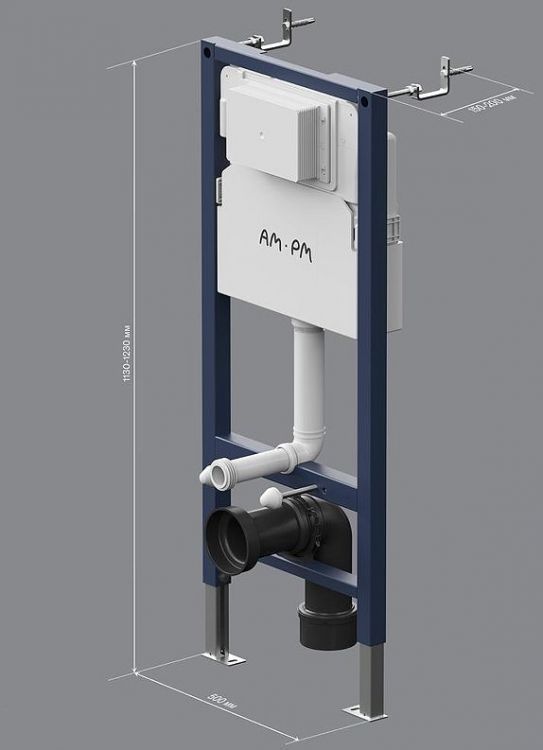 Инсталляция AM.PM PrimeFit I012709 для унитаза без клавиши смыва