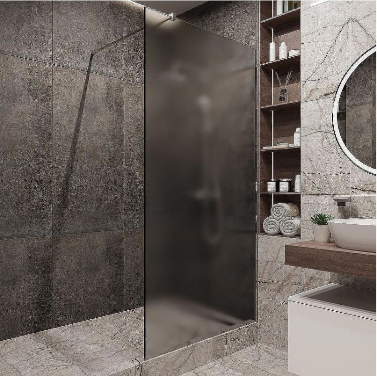 Душевая перегородка STWORKI Берген 100 MV-BE-100-CR-M профиль Хром глянцевый стекло матовое Душевая перегородка STWORKI Берген 100 MV-BE-100-CR-M профиль Хром глянцевый стекло матовое