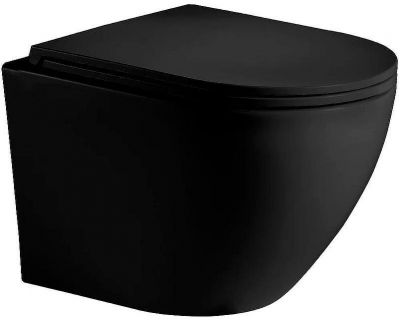 Унитаз WeltWasser Merzbach 004 MT-BL 10000003695 подвесной Черный матовый с сиденьем Микролифт