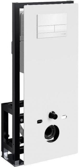 Инсталляция WasserKRAFT Glan 66TLT.010.ME.WH.WM04 для унитаза Белое стекло с Белой матовой клавишей смыва
