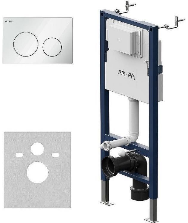 Инсталляция AM.PM PrimeFit I012709.0101 для унитаза с Белой глянцевой клавишей смыва