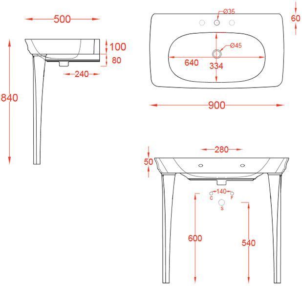 Раковина ARTCERAM Civitas CIL002 01 00 *1