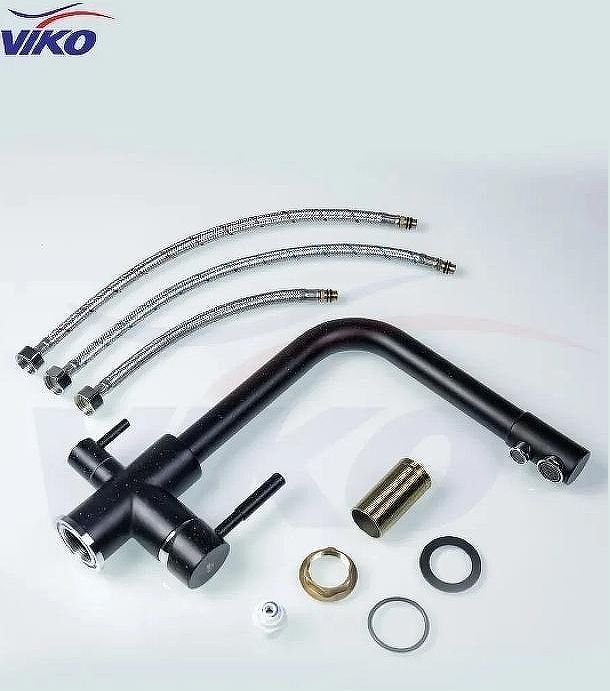 Смеситель для кухни Viko V-5024 Черный мрамор