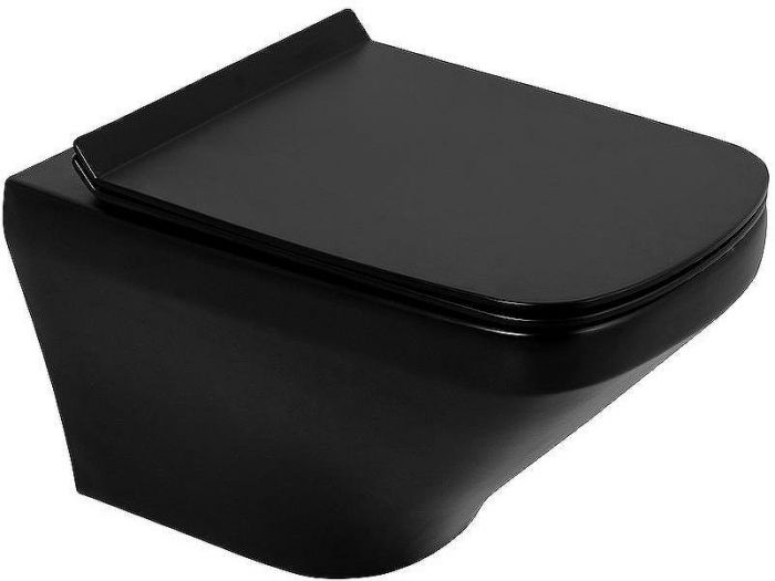 Комплект унитаза с инсталляцией BelBagno Sela BB3201CHR-MB/BB3201SC-MB/BB002-80/BB007-PR-NERO.M с сиденьем Микролифт и Черной матовой клавишей смыва