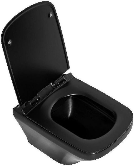 Комплект унитаза с инсталляцией BelBagno Sela BB3201CHR-MB/BB3201SC-MB/BB002-80/BB007-PR-NERO.M с сиденьем Микролифт и Черной матовой клавишей смыва