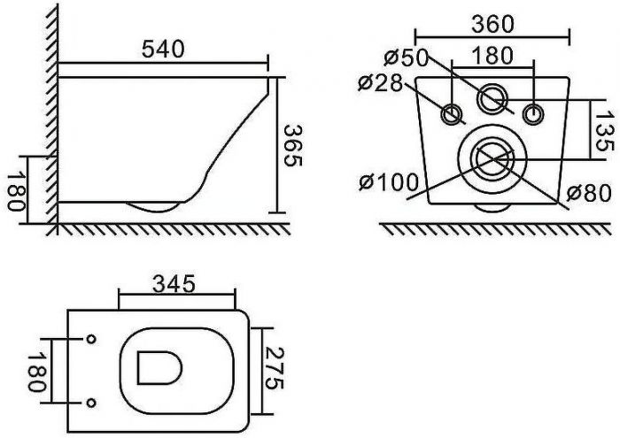 Комплект унитаза с инсталляцией BelBagno Sela BB3201CHR-MB/BB3201SC-MB/BB002-80/BB007-PR-NERO.M с сиденьем Микролифт и Черной матовой клавишей смыва