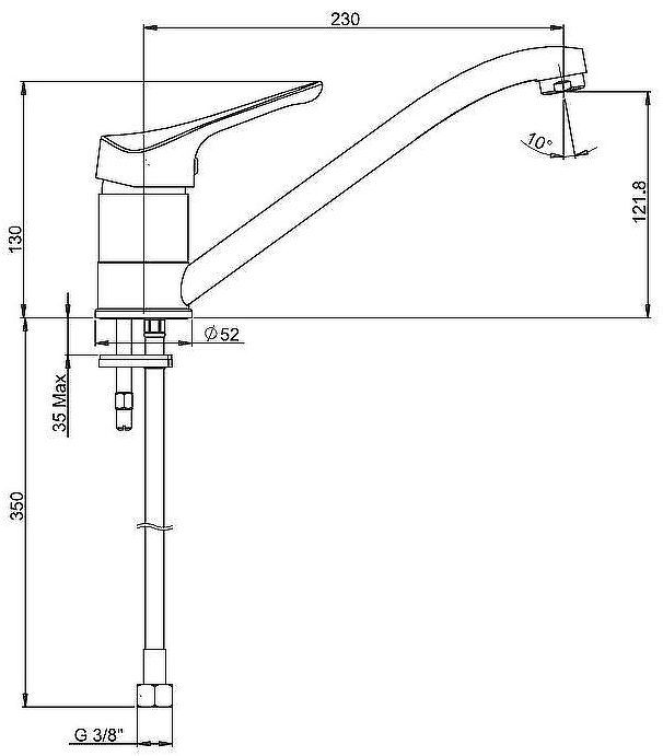 Смеситель для кухни Paini Pilot 04CR573 Хром