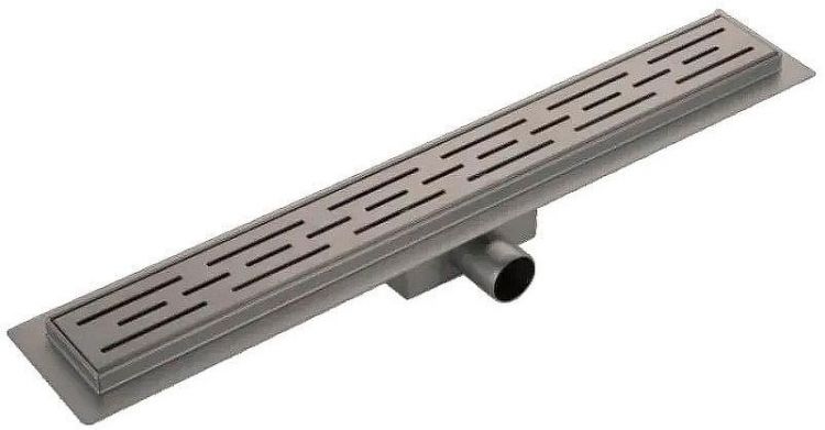 Душевой лоток Haiba 800x70 HB91800-3 с решеткой Оружейная сталь