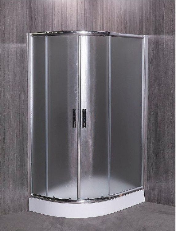 Душевой уголок Esbano ESR-8027A 120x80 R ESUGR8027AR профиль Хром стекло рифленое