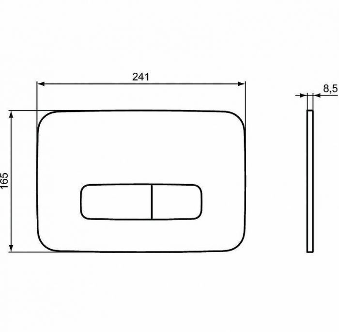 Комплект унитаза с инсталляцией Ideal Standard Tesi Rimless TT00003/123JG с сиденьем Микролифт и клавишей смыва Хром матовый