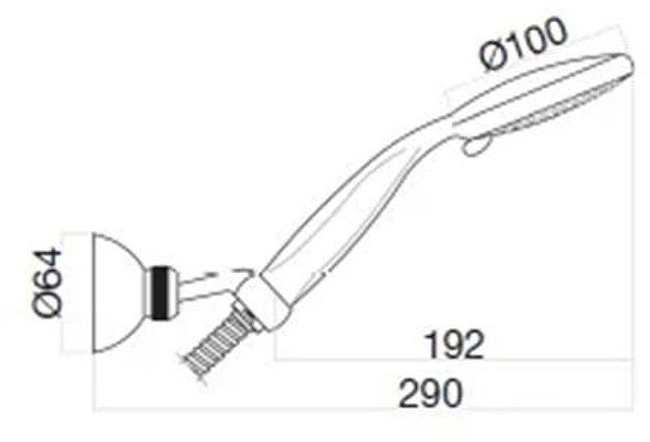 Душевой гарнитур Webert AC0489740 Белый матовый Душевой гарнитур Webert AC0489740 Белый матовый