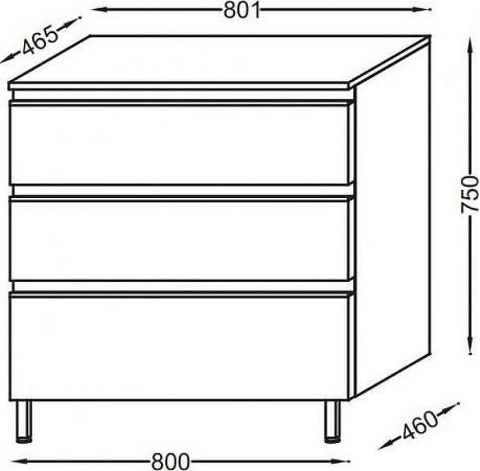 Тумба Jacob Delafon Vox 80 EB2066-RA-G1C цвет Белый
