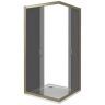 Душевой уголок Good Door Jazze 80x80 CR-80-C-G профиль Золото стекло прозрачное
