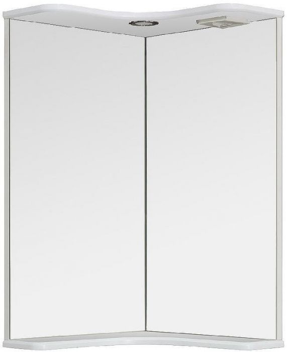 Зеркало Runo Классик 65 УТ000004163 угловое с подсветкой Белое