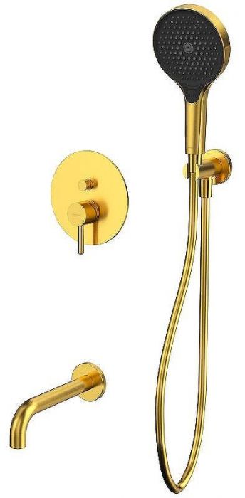 Смеситель для ванны Whitecross Y brushed gold YSET06TOPGLB Брашированное золото