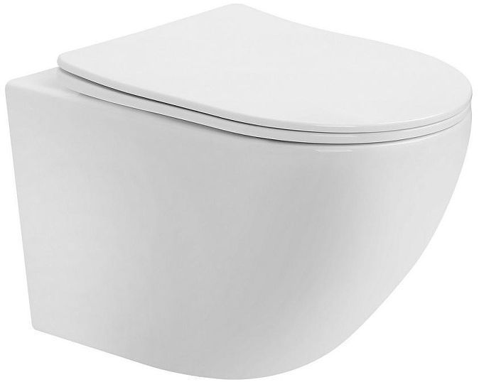 Комплект унитаза Abber Bequem AC1100T-AC0105-AC0120RG с сиденьем Микролифт и клавишей смыва цвет Золото розовое