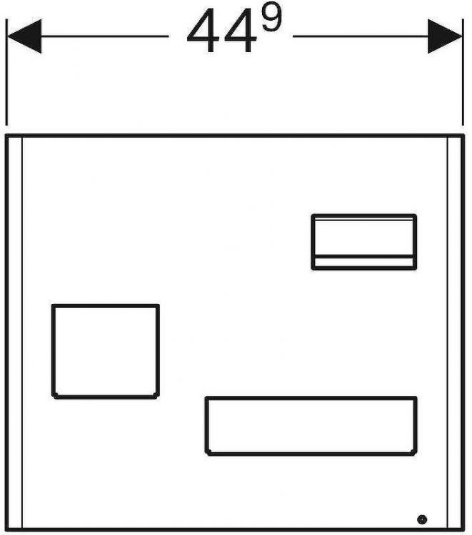 Комплект магнитной доски Geberit Acanto 500.649.JK.2 Лавовый матовый