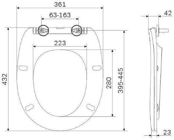Сиденье для унитаза AM.PM Sense C747855WH Белое с Микролифтом