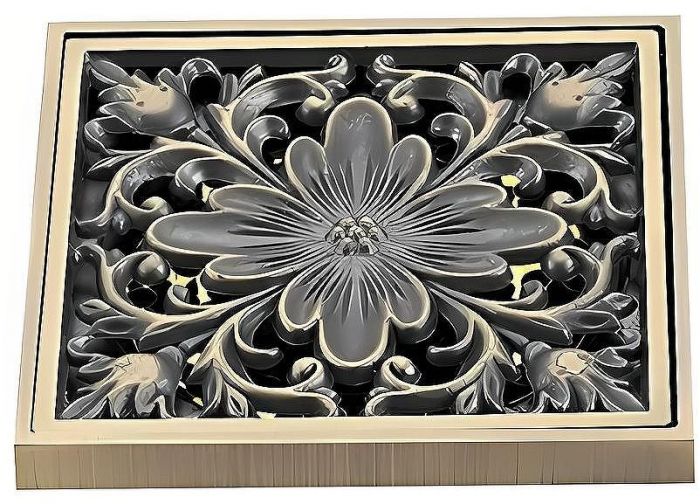 Душевой трап Gappo G81003-4 с решеткой Бронза