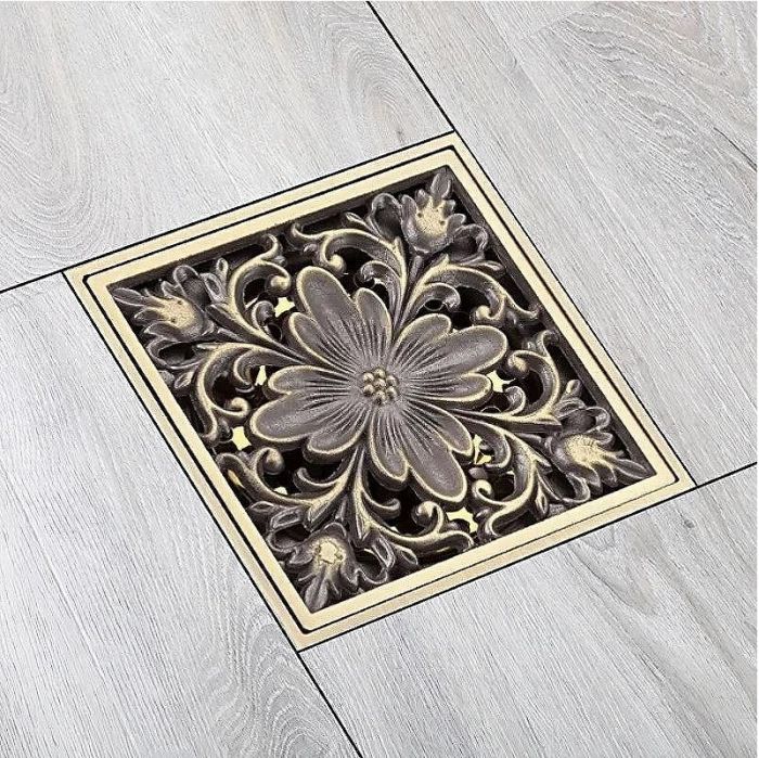 Душевой трап Gappo G81003-4 с решеткой Бронза