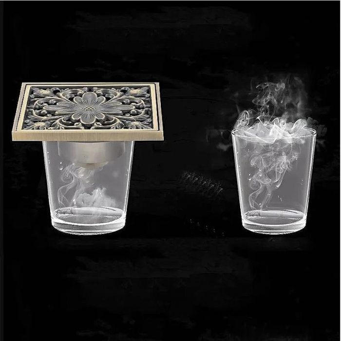 Душевой трап Gappo G81003-4 с решеткой Бронза