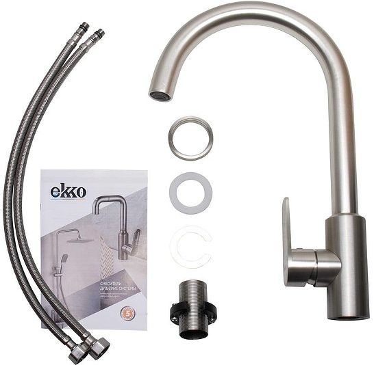 Смеситель для кухни Ekko E4001-5 цвет Сатин