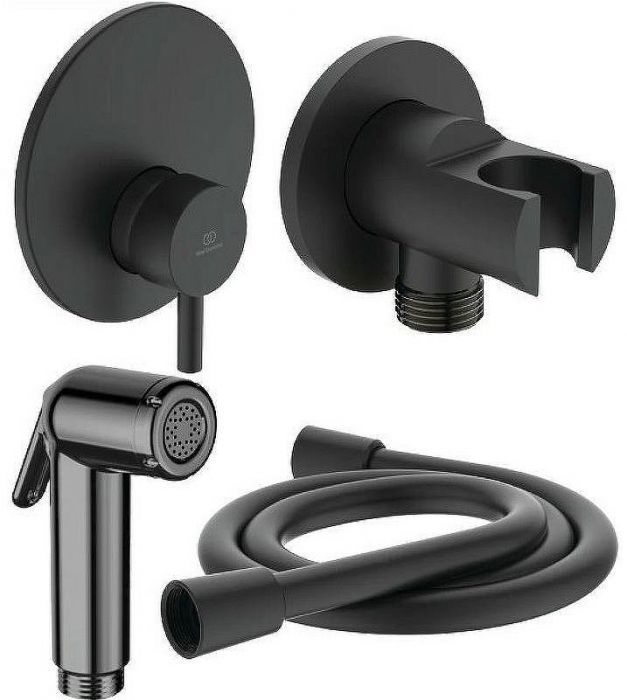 Гигиенический душ со смесителем Ideal Standard Ideal Spray BD651XG Черный матовый