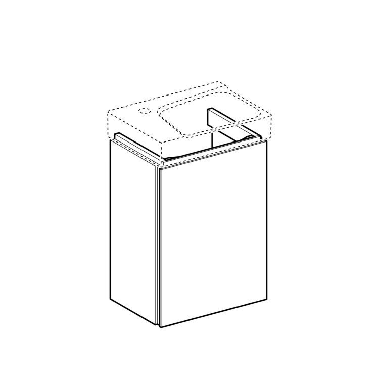 Тумба под раковину Geberit Xeno? 38х26.5х52.5, серый дуб [500.502.43.1]