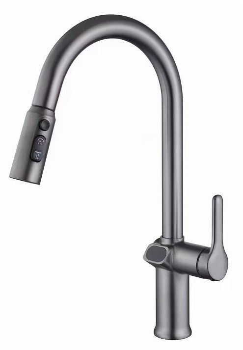 Смеситель для кухни Knotlor Inspiration KN-100/GM цвет Вороненая сталь