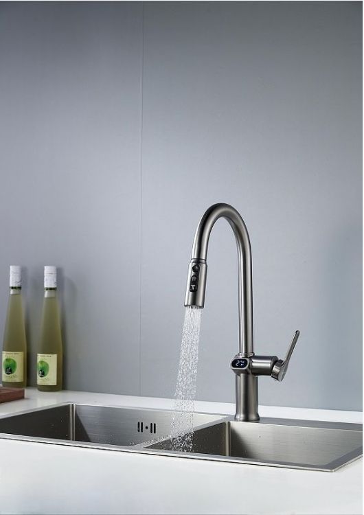 Смеситель для кухни Knotlor Inspiration KN-100/GM цвет Вороненая сталь