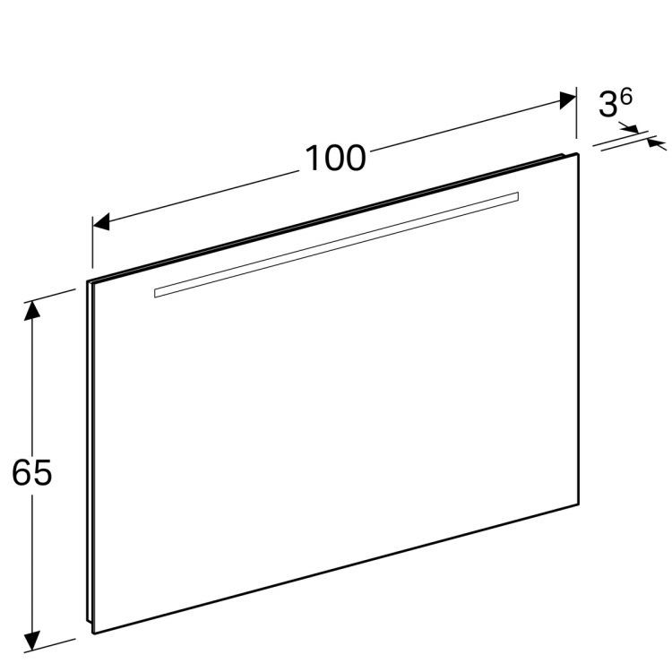 Зеркало Geberit Option с подсветкой 100x65x3.6 [500.584.00.1]