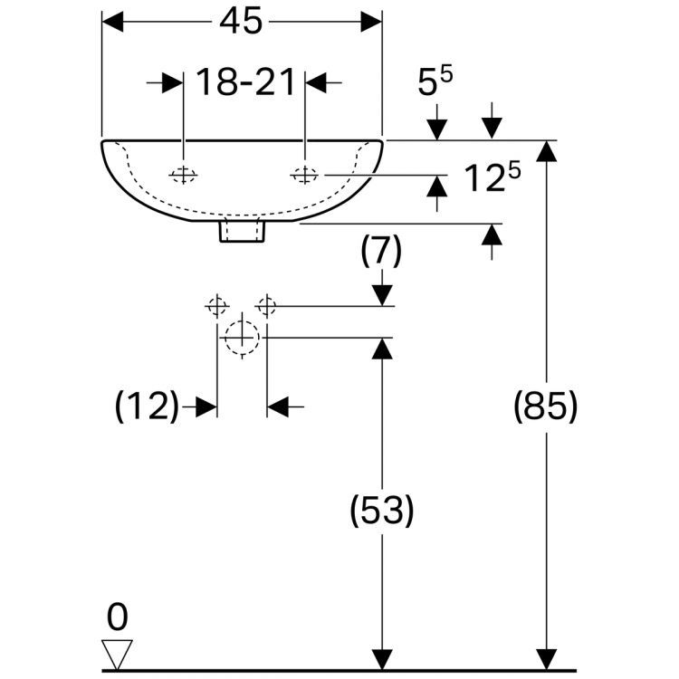 Раковина Geberit Renova Nr.1, 273045000