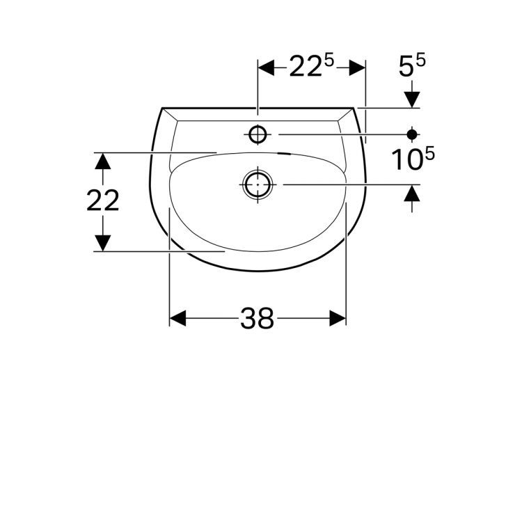 Раковина Geberit Renova Nr.1, 273045000