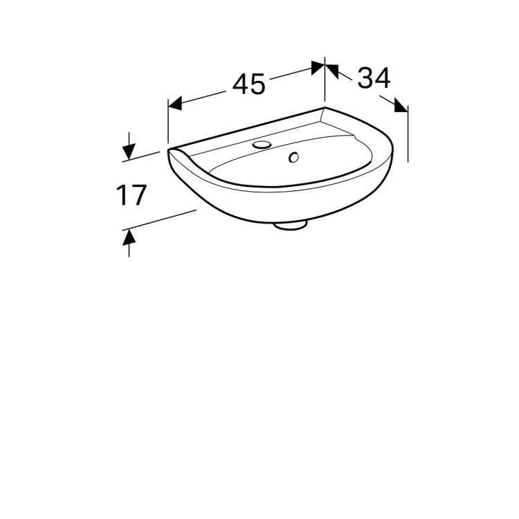 Раковина Geberit Renova Nr.1, 273045000