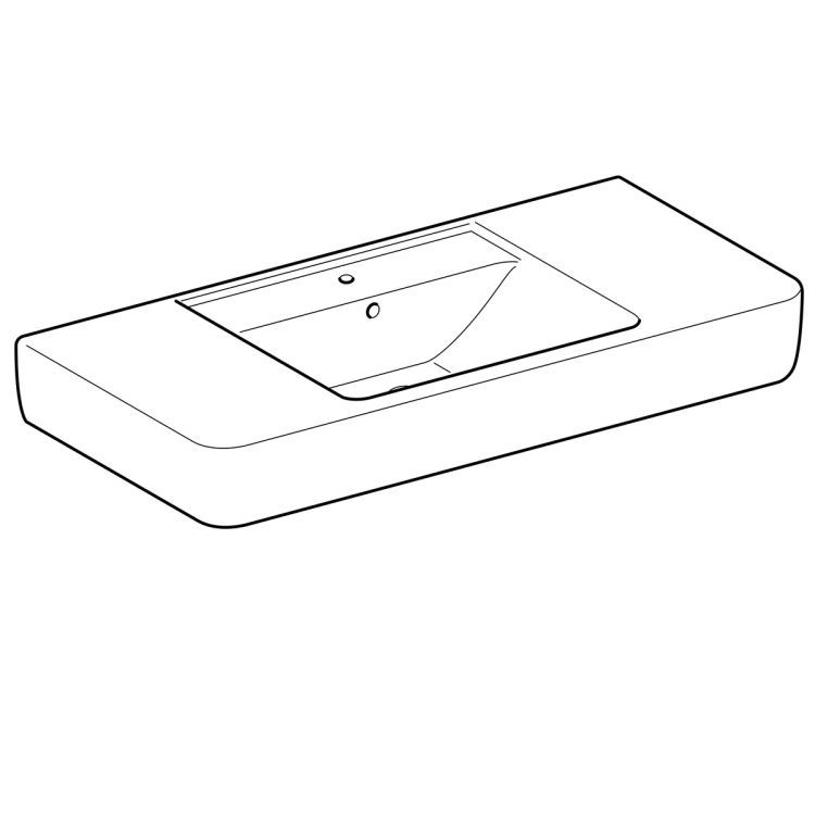 Раковина Geberit Renova Nr.1 Plan, 125100000