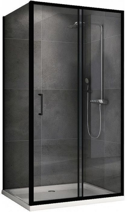 Душевой уголок Abber Schwarzer Diamant 150x50 AG30150B5-S50B5 профиль Черный стекло прозрачное