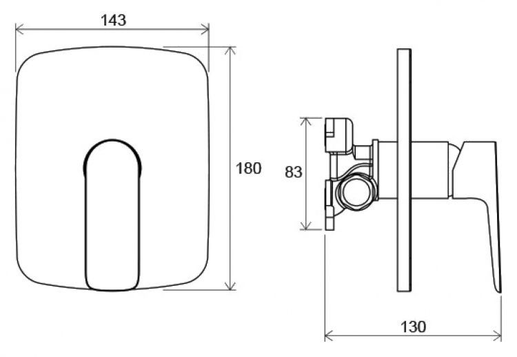 Смеситель Ravak Classic CL 066.00 для душа Смеситель Ravak Classic CL 066.00 для душа
