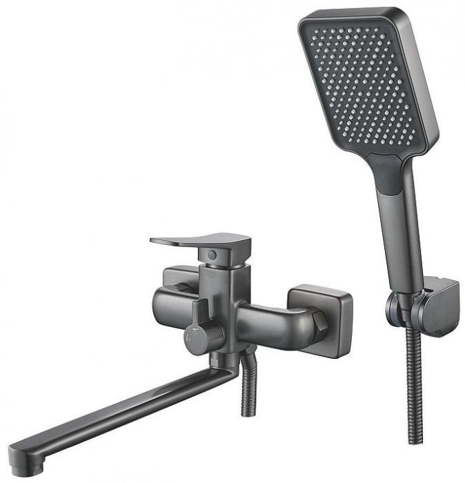 Смеситель для ванны Shevanik S9902T универсальный цвет Оружейная сталь