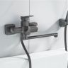 Смеситель для ванны Shevanik S9902T универсальный цвет Оружейная сталь Смеситель для ванны Shevanik S9902T универсальный цвет Оружейная сталь