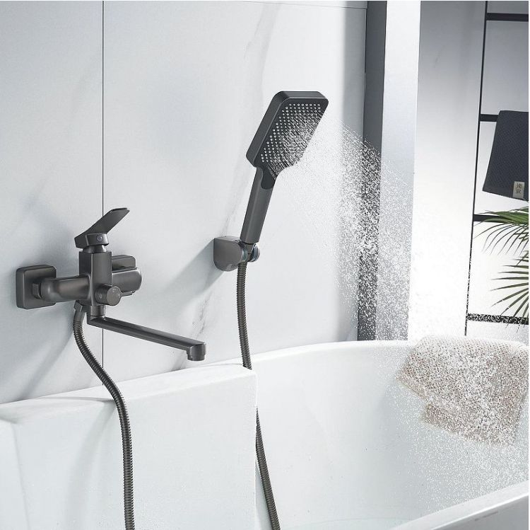 Смеситель для ванны Shevanik S9902T универсальный цвет Оружейная сталь Смеситель для ванны Shevanik S9902T универсальный цвет Оружейная сталь