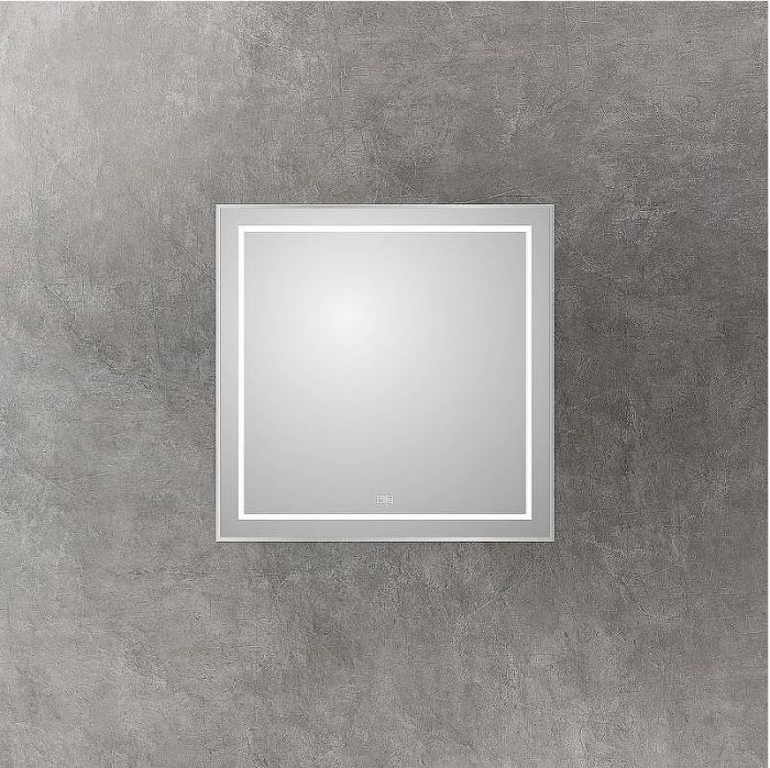 Зеркало BelBagno Kraft 80 SPC-KRAFT-800-800-LED-TCH-WARM с подсветкой Сатин с сенсорным выключателем и подогревом