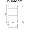 Водяной полотенцесушитель Маргроид Вид 10 800x500 10-8050-002 с полкой Хром